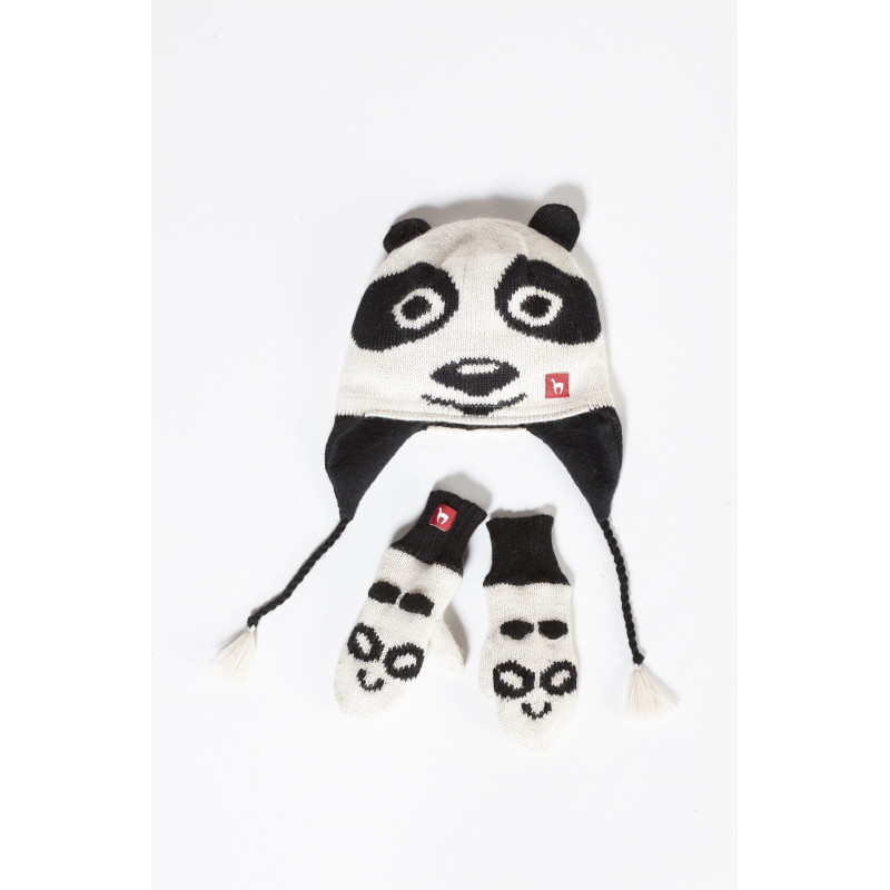 Alpaka Kinderhandschuhe PANDA (6-8 Monate) aus 100% Baby Alpaka