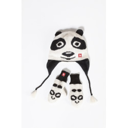 Alpaka Kinderhandschuhe PANDA (9-11 Monate) aus 100% Baby Alpaka