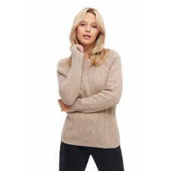 Alpaka Rundhals Pullover MOANA aus 60% Alpaka & 30% Merino Wolle