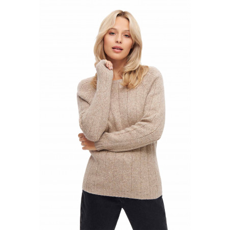 Alpaka Rundhals Pullover MOANA aus 60% Alpaka & 30% Merino Wolle